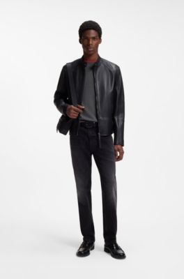 Regular-fit sweater in a cotton blend, Dark Grey