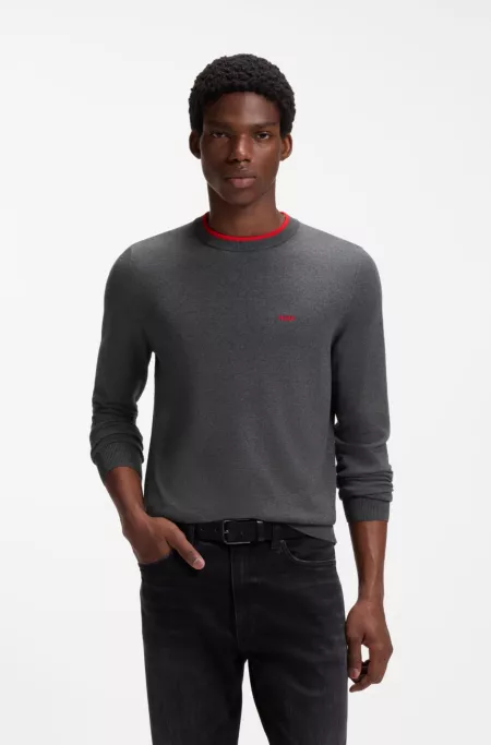 Regular-fit sweater in a cotton blend