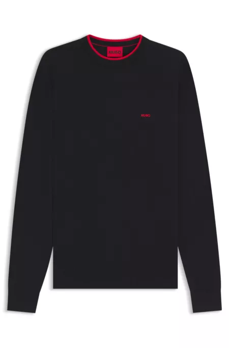 Regular-fit sweater in a cotton blend
