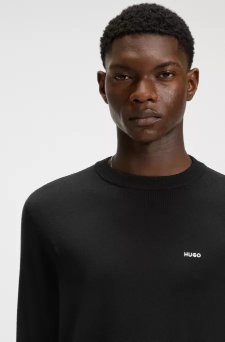 Regular-fit sweater in a cotton blend