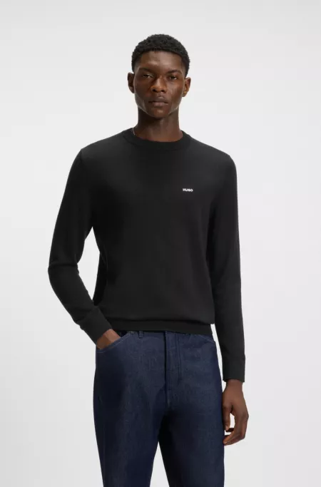 Regular-fit sweater in a cotton blend
