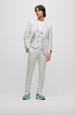 HUGO - エクストラスリムフィット スリーピーススーツ メランジ