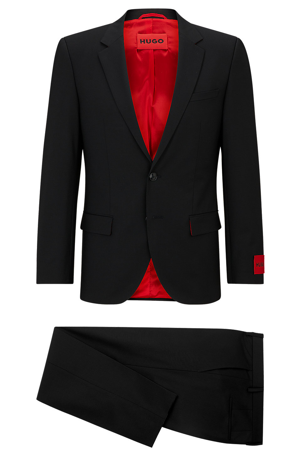 HUGO - Slim-fit suit in a performance-stretch wool blend