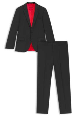 Slim-fit suit in a performance-stretch wool blend 4