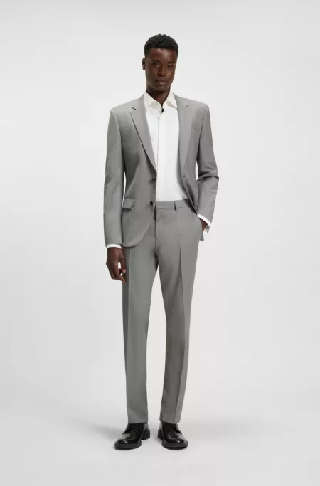 Slim-fit suit in a performance-stretch wool blend