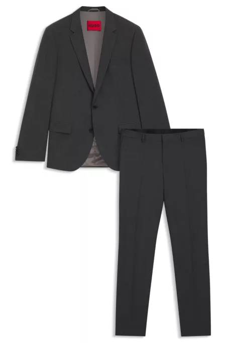 Slim-fit suit in a performance-stretch wool blend