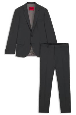 Slim-fit suit in a performance-stretch wool blend 1
