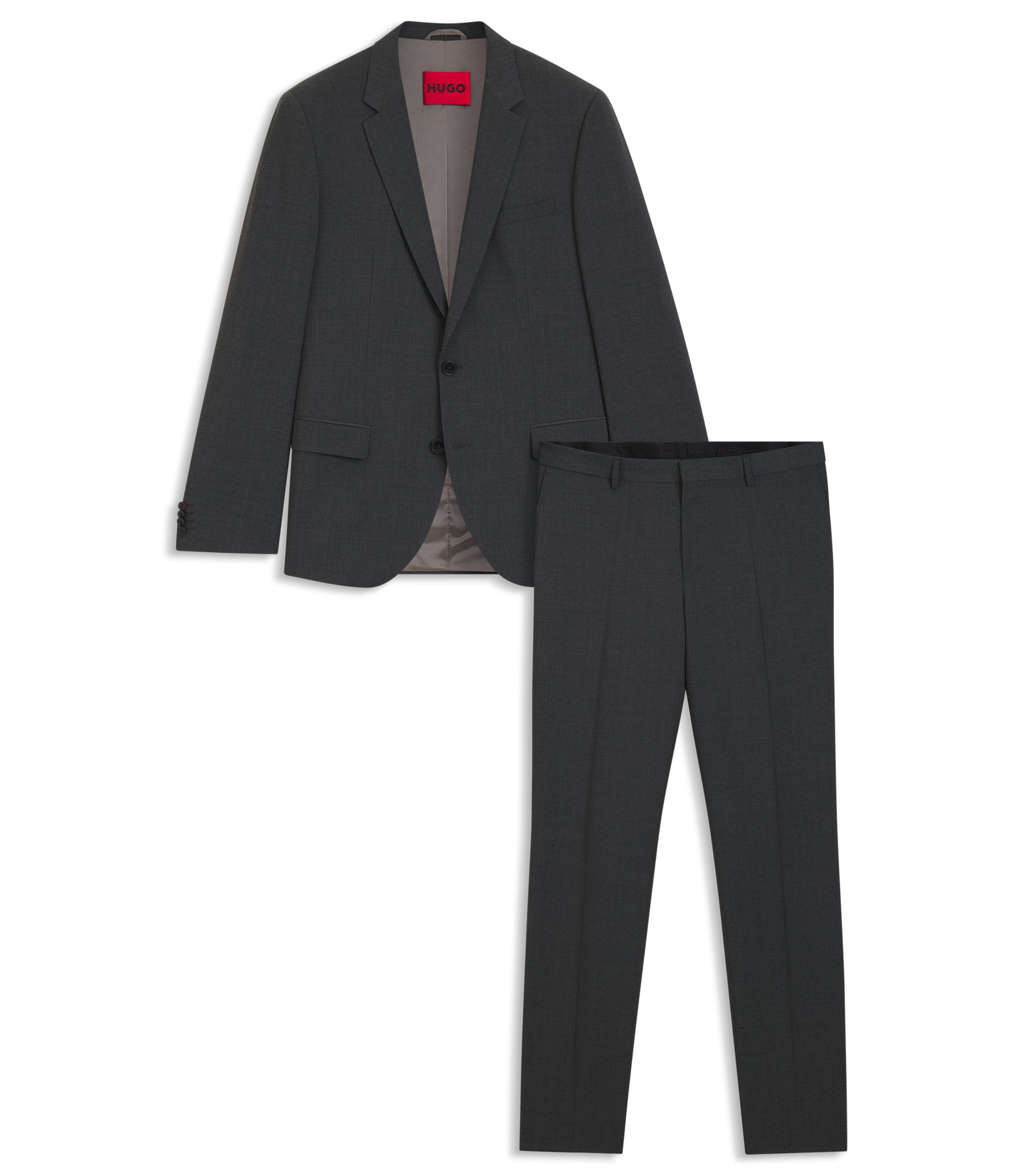 040806 HUGO BOSS Marzotto 2B スーツ 50 HUGO - Slim-fit suit in a performance-stretch wool blend