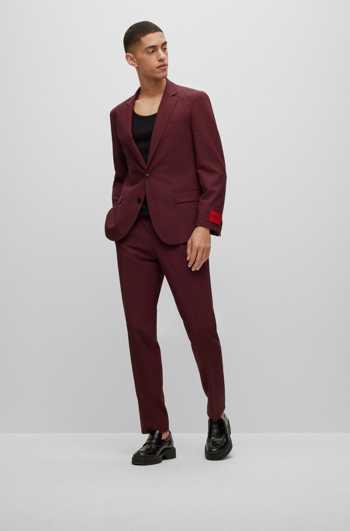 HUGO - Slim-fit suit a melange blend