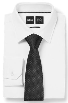 Cravate en jacquard de soie pure confectionnée en Italie Soie BOSS by HUGO BOSS pour homme en coloris Noir Homme Cravates Cravates BOSS by HUGO BOSS 