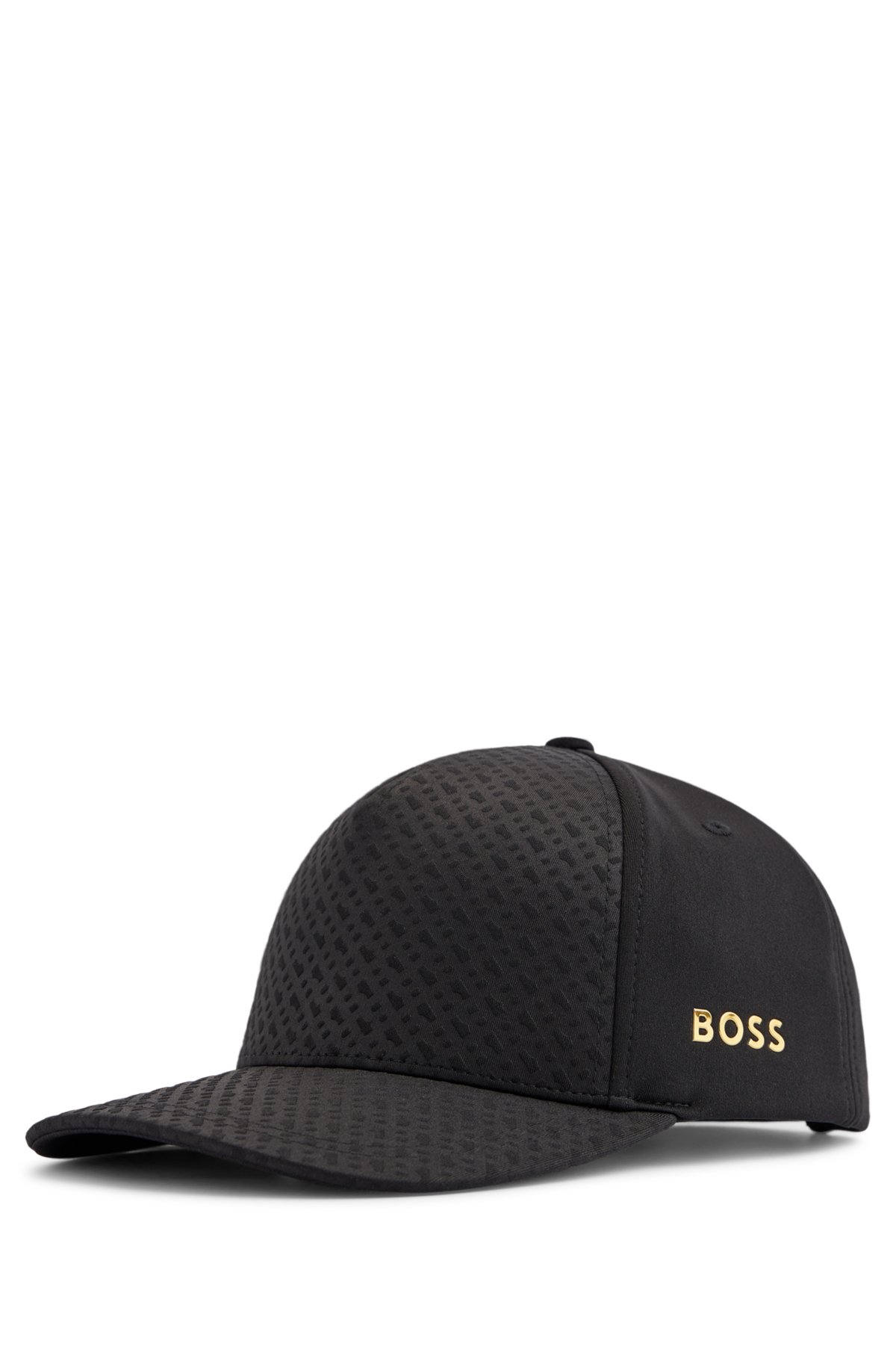 room versieren Tot BOSS - Monogram-pattern cap with gold-tone logo