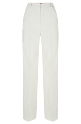 white tailored trousers ladies