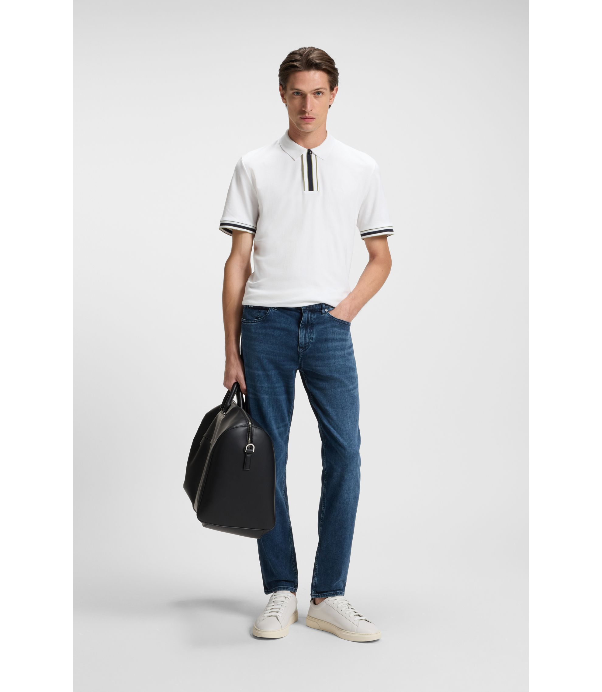 BOSS - コットンインターロック ポロシャツ コントラスト