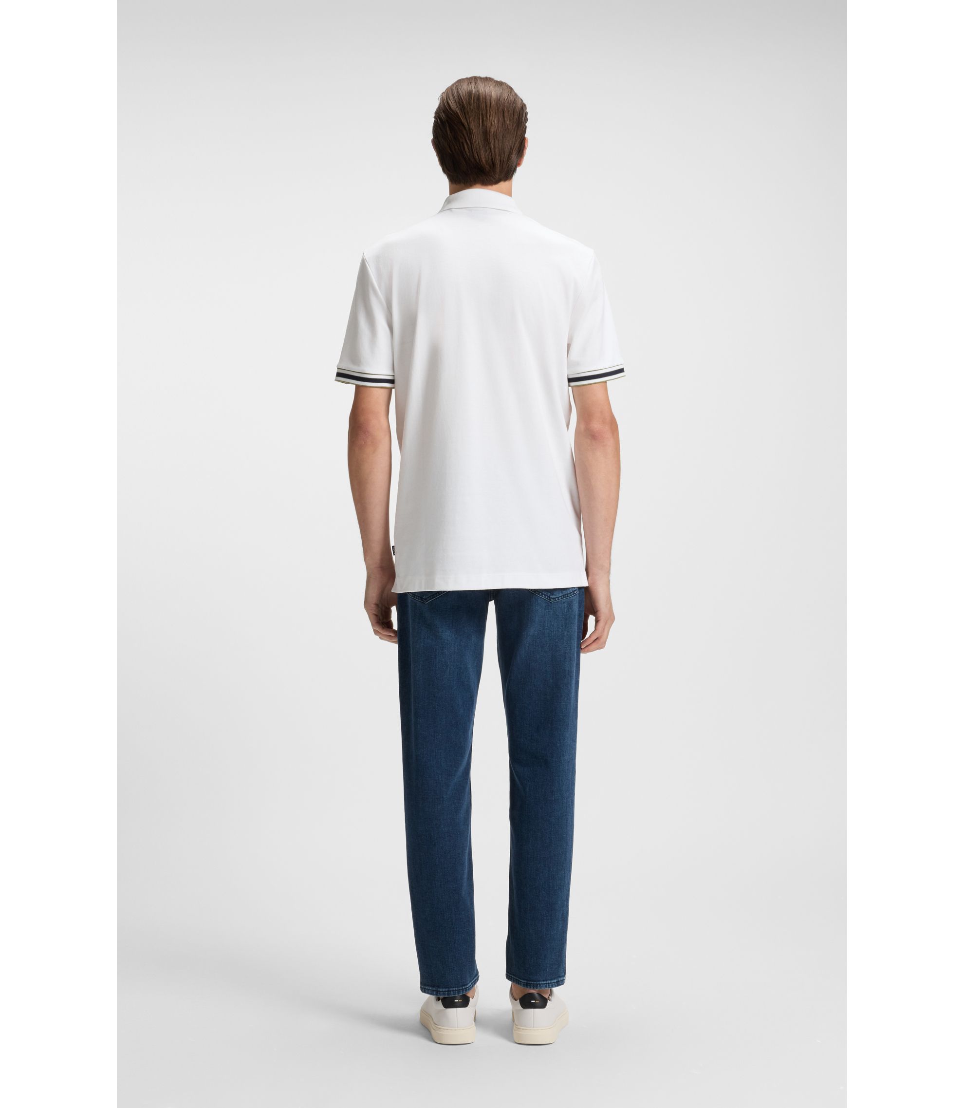 BOSS - コットンインターロック ポロシャツ コントラスト