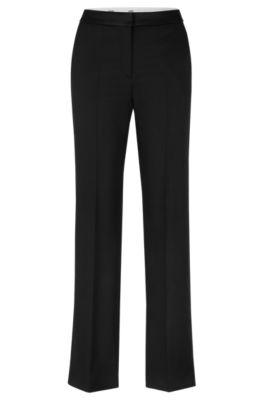 Hugo Boss Regular-fit Blazer In Crease-resistant Crepe In Black