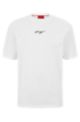 Relaxed-fit T-shirt in cotton with handwritten logo, White