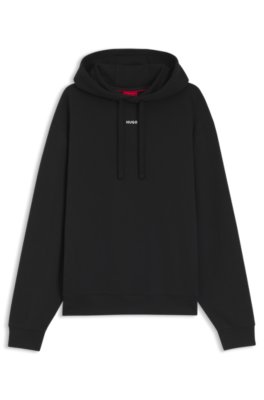 Hugo Uomo Nero Felpa Con Cappuccio Relaxed Fit - Immagine 4