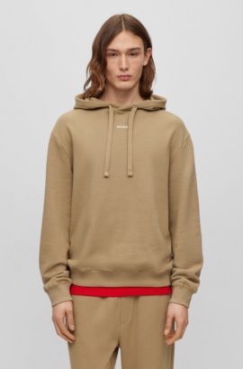 HUGO - Relaxed-fit cotton hoodie with