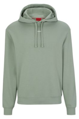 HUGO - Relaxed-fit cotton hoodie with contrast logo