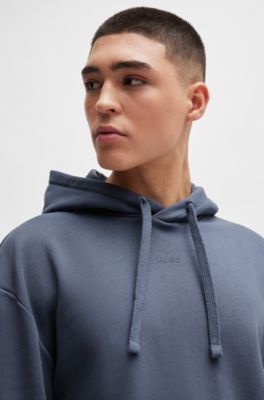 HUGO - Relaxed-Fit Hoodie aus Baumwoll-Terry mit Logo-Print