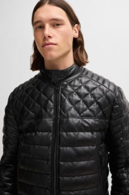 Mens Clothing Jackets Casual jackets BOSS by HUGO BOSS Synthetic Nylon Bomber Jacket in Nero for Men Black Save 39% 