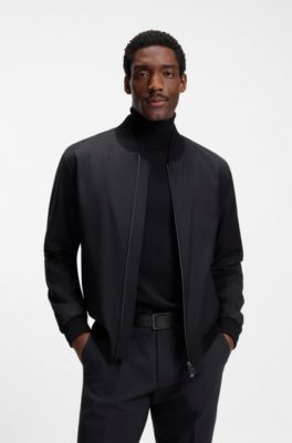 Ceinture en cuir italien avec boucle noire, Noir