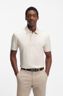 Italian-leather belt with signature-stripe keeper, Dark Brown