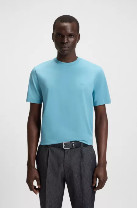 Ceinture en cuir italien avec passant à rayures emblématiques