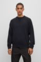 Organic-cotton sweater with embroidered logo, Black