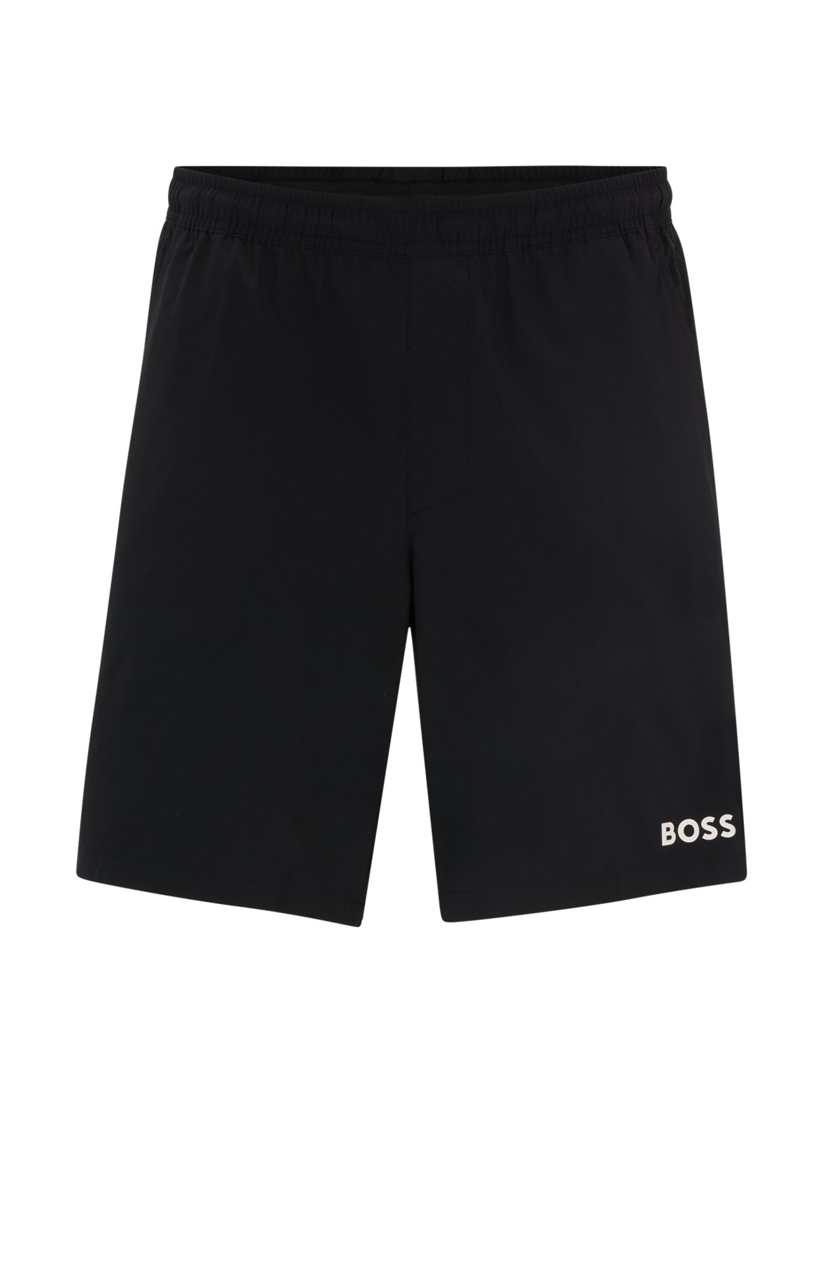 BOSS x Matteo Berrettini performance-stretch regular-fit shorts with logo detail, Black