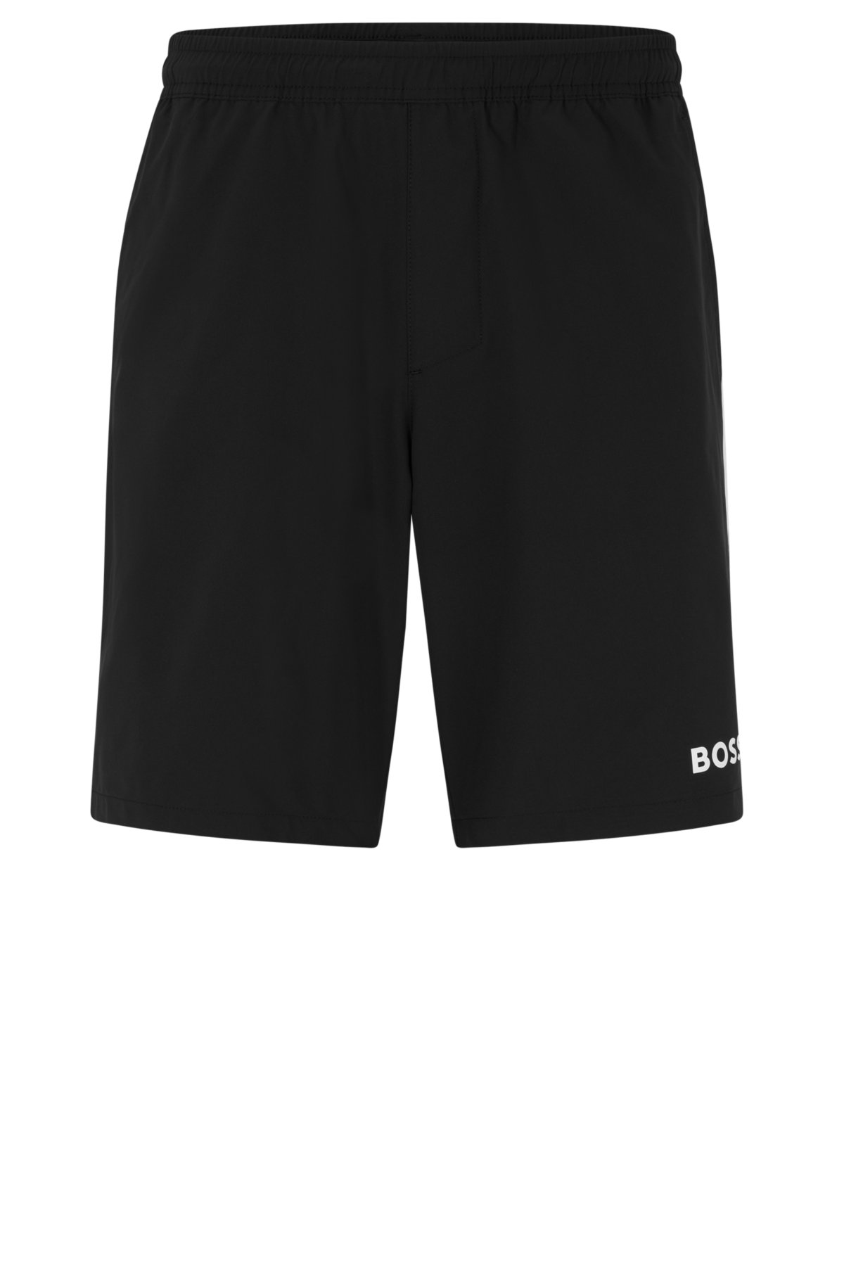 BOSS - BOSS x Matteo Berrettini Stretch-poplin shorts with signature ...