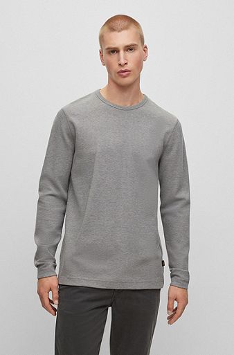 LV 3D Embroidered Long-Sleeved Tshirt - Men - Ready-to-Wear