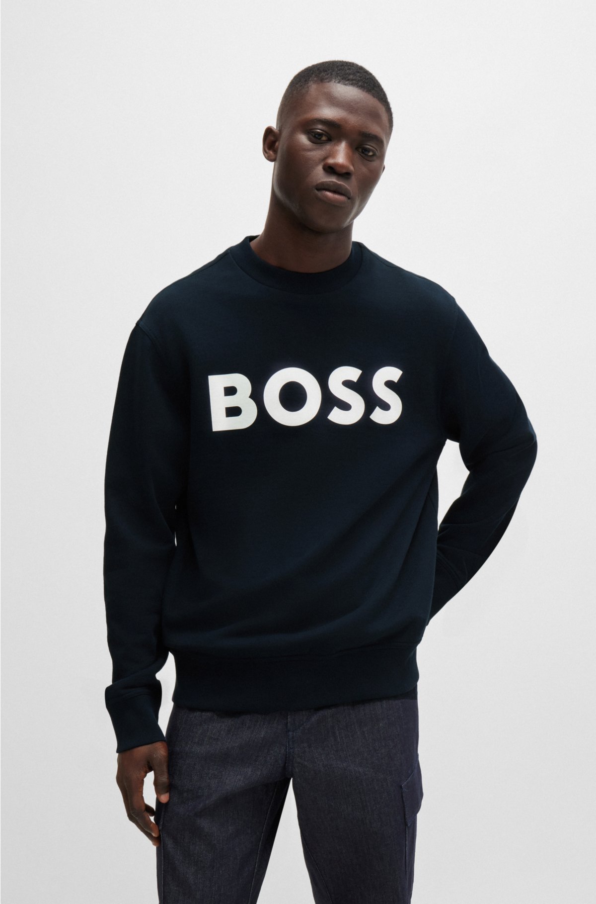 BOSS by HUGO BOSS Relaxed-fit Monogram Sweatshirt In French Terry