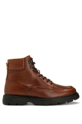 hugo boss mens leather boots