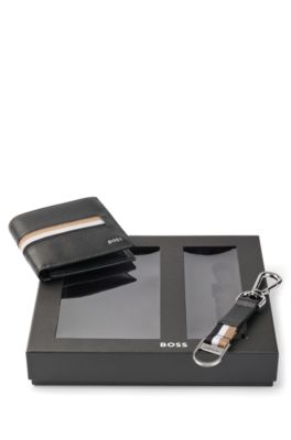 Boss - Gift-Boxed Wallet And Key Ring In Leather
