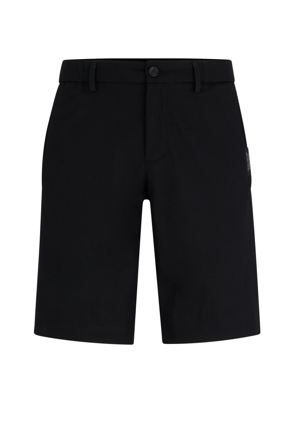 Slim-fit shorts in an organic-cotton blend, Black