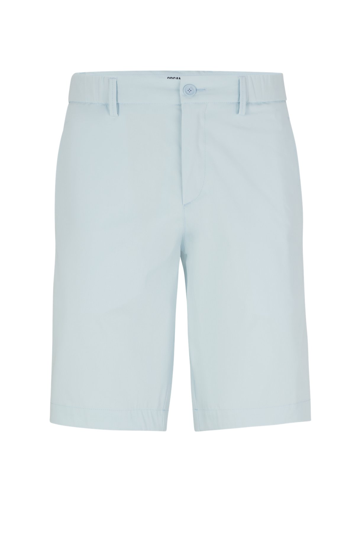 Slim-fit shorts in an organic-cotton blend, Light Blue