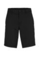 Slim-fit shorts in water-repellent twill, Black