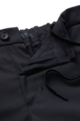 BOSS - Slim-fit shorts in water-repellent twill