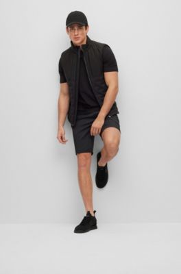 BOSS - Slim-fit shorts in water-repellent twill 