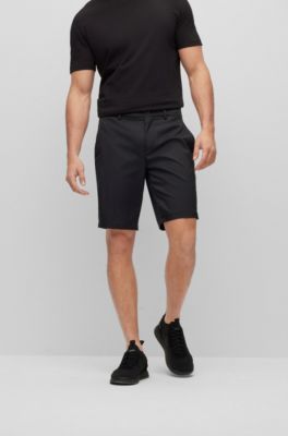 BOSS - Slim-fit shorts in water-repellent twill 