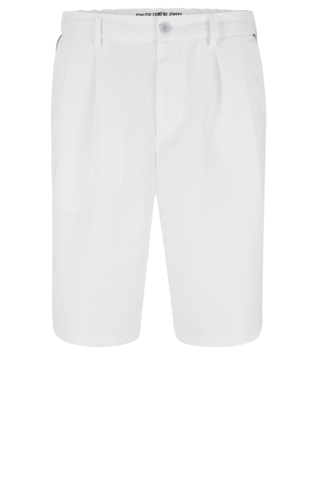 BOSS - Relaxed-fit shorts with signature-stripe tape