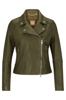 Hugo boss deals leather jacket womens