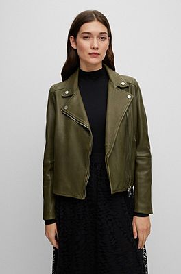 Boss store green coat