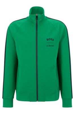 grey and green hugo boss tracksuit