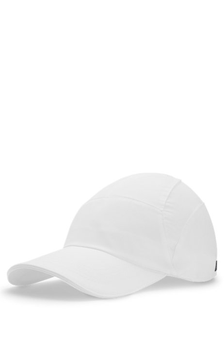 BOSS x Matteo Berrettini stretch-poplin cap with logo and signature stripe, White