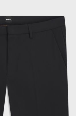 Slim-fit trousers in a stretch-cotton blend, Black