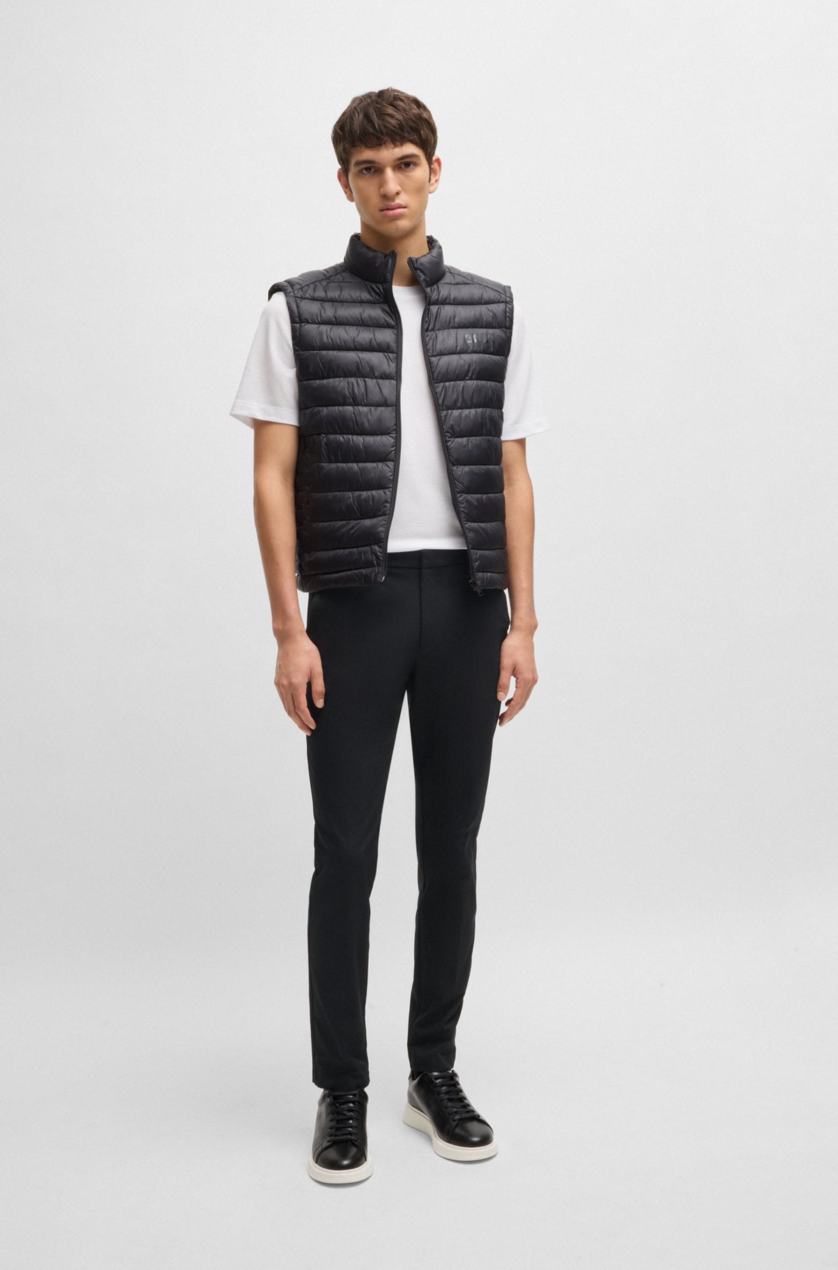 BOSS - スリムフィットパンツ ストレッチ コットンブレンド BOSS - スリムフィットパンツ ストレッチ コットンブレンド