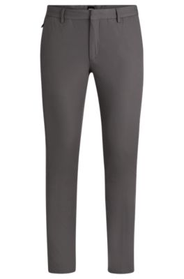 HUGO BOSS SLIM-FIT TROUSERS IN A COTTON BLEND WITH STRETCH