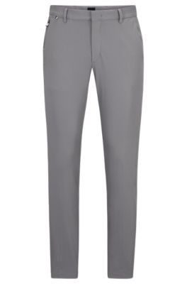 Slim-fit trousers in a stretch-cotton blend, Silver